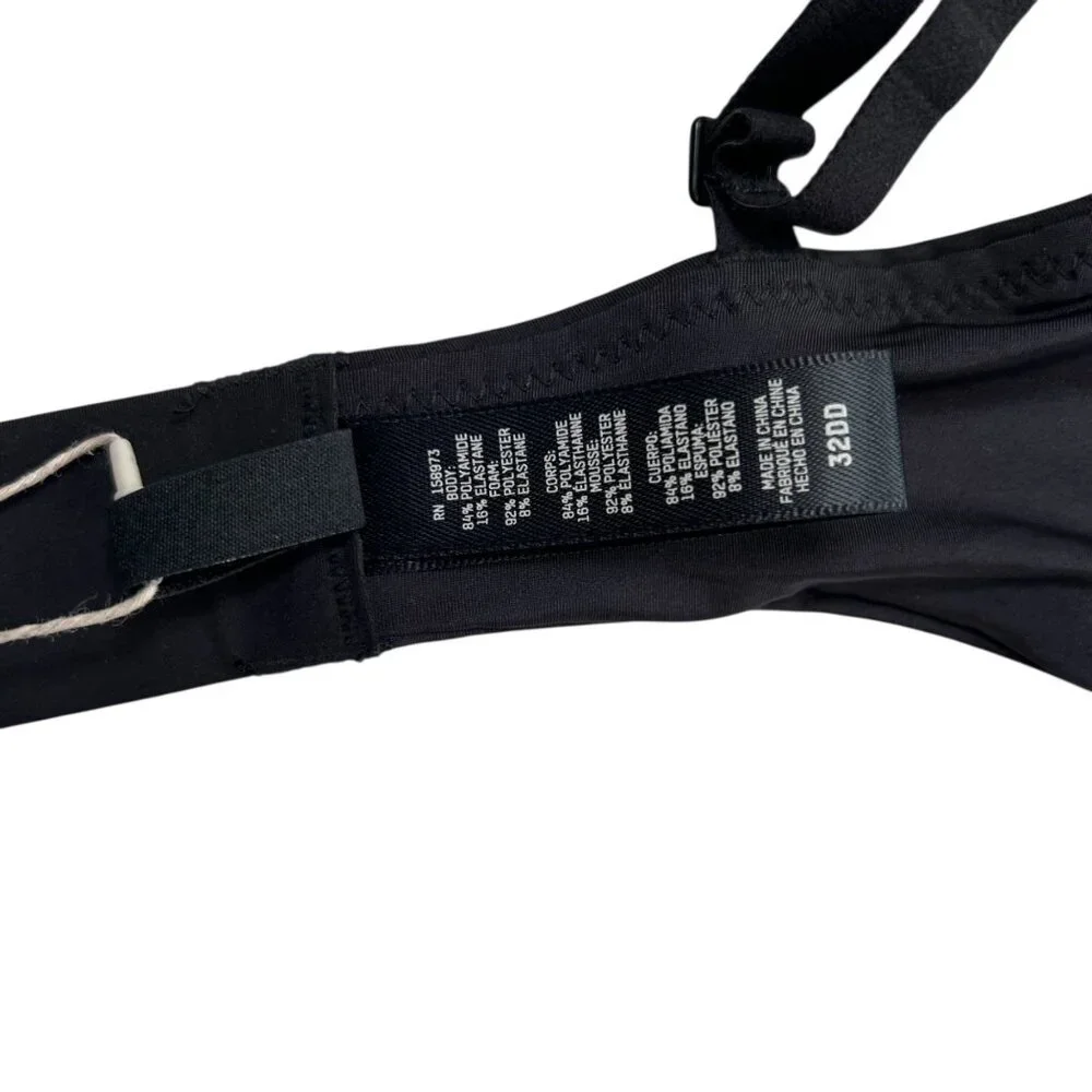 SKIMS Wireless Form Push Up Bra 32DD Onyx Minimalist T-Shirt Comfort - Picture 5 of 8